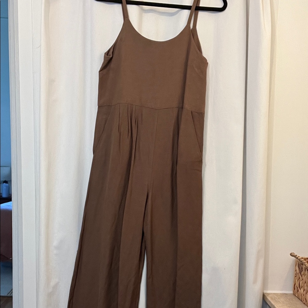Elegant Brown Sleeveless Jumpsuit